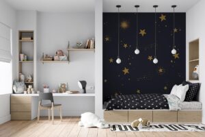 Sterrenhemel in de nacht - Kinderbehang