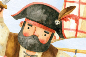 Piraten op zee - Piraten behang voor kinderen