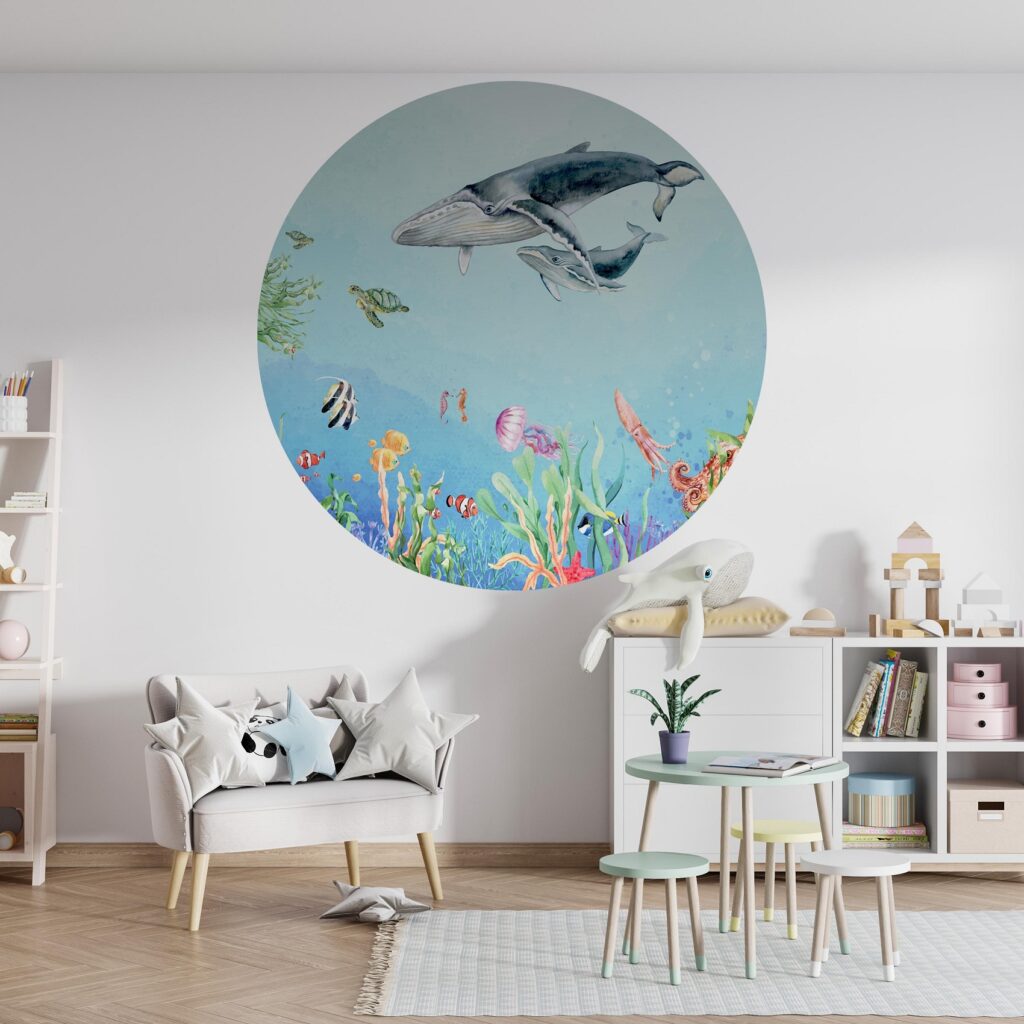 Behangcirkel Diep in de zee