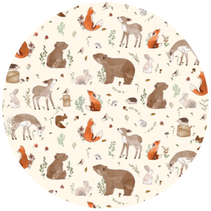 Behangcirkel Klein bos - Kleur