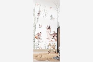 Dieren in het bos - Bos behang met dieren