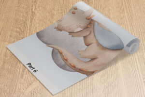 Kleine draakjes - Babykamer behang jongen