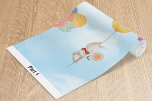 Zweef feest - Kleurrijk kinderbehang