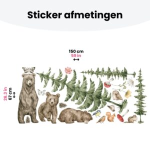 Muurstickers Berenbos - Muurstickers beer - Walloha