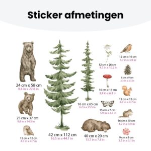 Muurstickers Berenbos - Muurstickers beer - Walloha