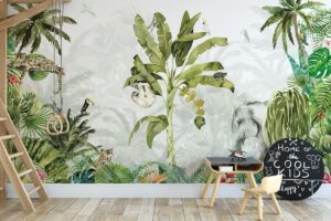 Diep in de jungle - Behang kinderkamer