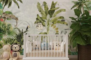 Diep in de jungle - Behang kinderkamer