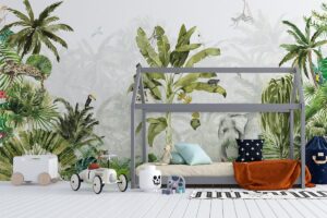 Diep in de jungle - Behang kinderkamer