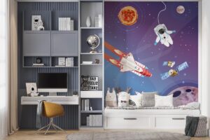 Reis door de ruimte - Kinderbehang