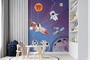 Reis door de ruimte - Kinderbehang