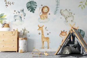 Safari droom - Kinderbehang