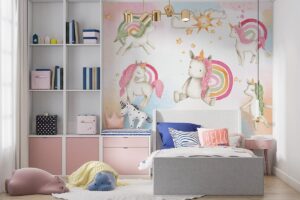 Eenhoorn sterrenregen - Kinderbehang