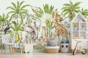 Jungle verhaal - Kinderbehang