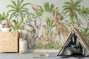 Jungle verhaal - Kinderbehang