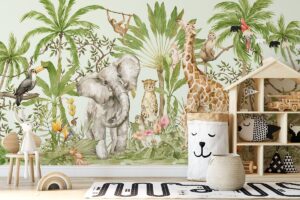 Jungle verhaal - Kinderbehang