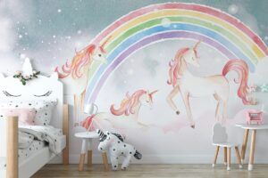 Eenhoorn sprookje - Kinderbehang