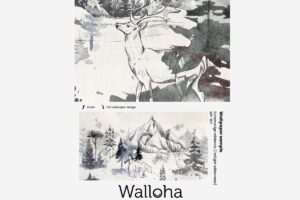 Schemerige wildernis - Behangstaal