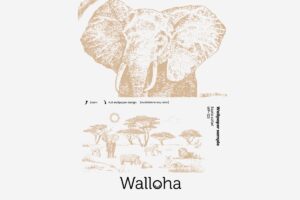 Sepia safari - Behangstaal