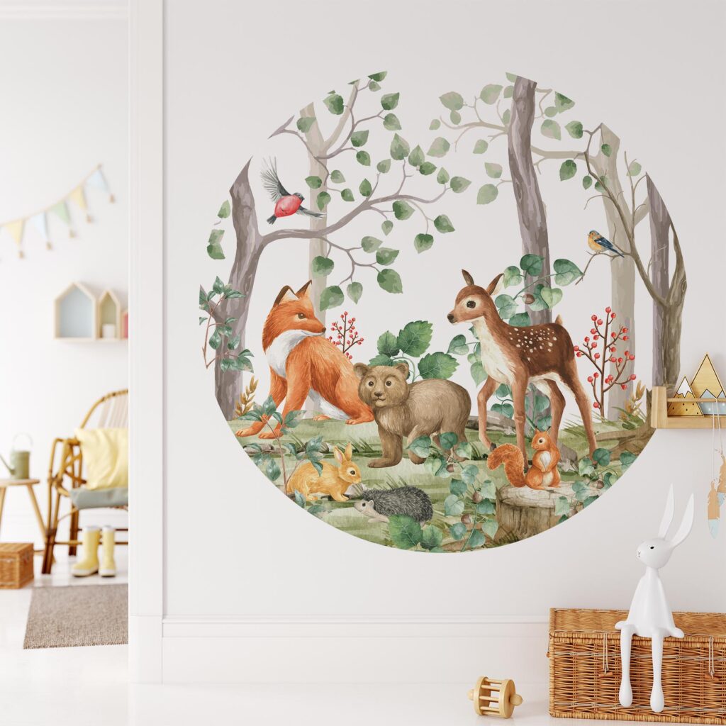 Behangcirkel Bosvriendjes