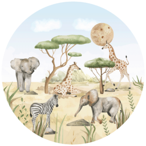 Behangcirkel Dieren safari