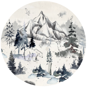 Behangcirkel Schemerige wildernis