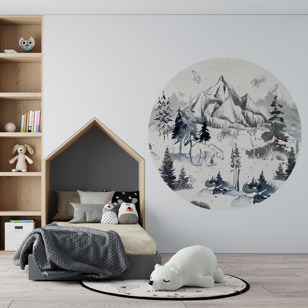 Behangcirkel Schemerige wildernis