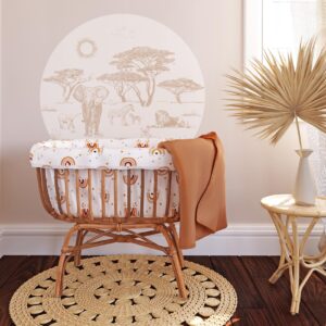 Behangcirkel Sepia safari