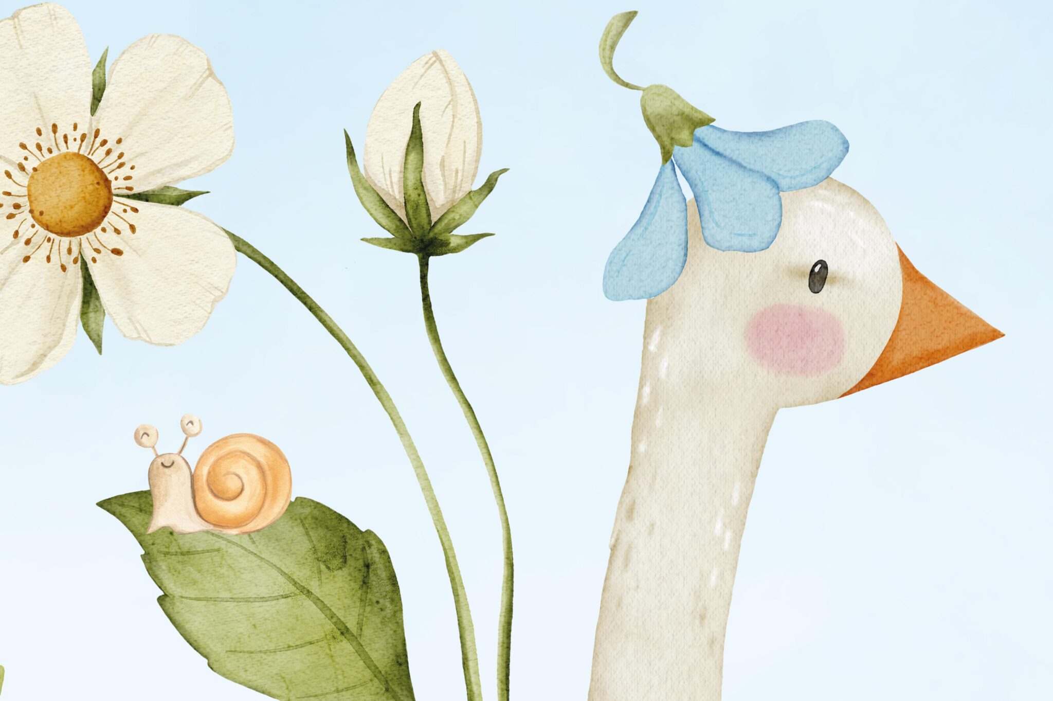 Lieve kleine gansjes - Kinderkamer behang